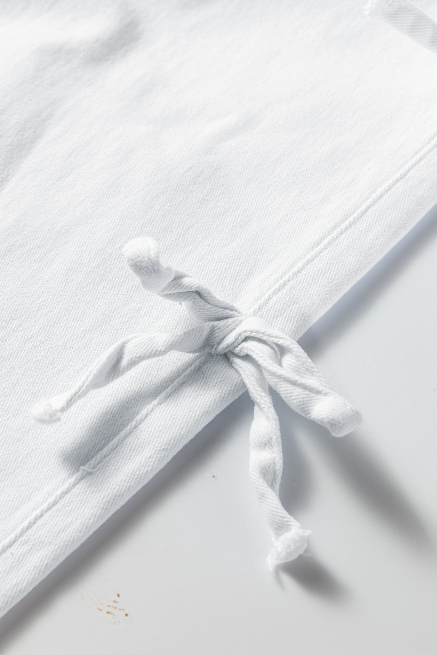 White Bow Knot Side Detail Straight Leg Loose Jeans